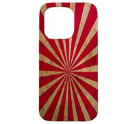 Vintage Circus Tent Stars Red Lines Carnival Distressed Case for iPhone 15 Pro