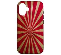 Vintage Circus Tent Stars Red Lines Carnival Distressed Case for iPhone 16