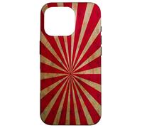 Vintage Circus Tent Stars Red Lines Carnival Distressed Case for iPhone 16 Pro