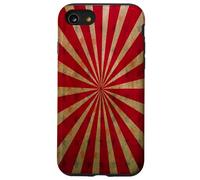 Vintage Circus Tent Stars Red Lines Carnival Distressed Case for iPhone SE (2020) / 7/8