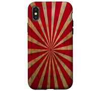 Vintage Circus Tent Stars Red Lines Carnival Distressed Case for iPhone X/XS