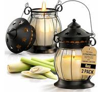 Vintage Citronella Candle 2 Pack, Natural Soy Wax Scented Candles For Patio, Garden, Camping, Balcony & Home