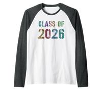 Vintage Class of 2026 Finally Senior Graduation Autographs Raglan Baseball Tee