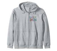 Vintage CLASS of 2026 Finally Senior Graduation Autographs Zip Hoodie