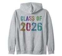 Vintage CLASS of 2026 Graduation Almost There Autographs Zip Hoodie