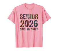 Vintage Class of 2026 Senior Sign My Shirt Rocks Yearbook T-Shirt