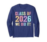 Vintage Class of 2026 WE DID IT Besties Final Level Unlocked Long Sleeve T-Shirt