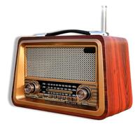 Vintage Classic 3-Band AM/FM Radio | Portable Retro Stereo with USB/TF/AUX Playback, MP3 Support & Multiple Power Options for Clear Sound,B