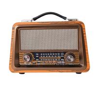 Vintage Classic 3-Band AM/FM Radio | Portable Retro Stereo with USB/TF/AUX Playback, MP3 Support & Multiple Power Options for Clear Sound,A