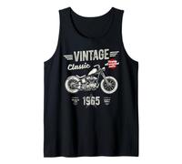 Vintage Classic Born 1965 60th Birthday Retro Motorbike Tank Top
