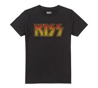 Vintage Classic Logo Cotton T-Shirt Kiss Black XXL