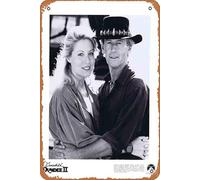 Vintage Classic Old Movie CROCODILE DUNDEE II Original Movie Still 14 Paul Hogan Film Poster Metal Tin Sign TV Poster Gift Karaoke Bar Pub Club Decorative Wall Plates Man Cave Home Decor 8x12 Inches
