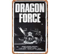Vintage Classic Old Movie DRAGON FORCE Original Daybill Movie poster Bruce Baron Mandy Moore Martial Arts Film Poster Metal Tin Sign TV Poster Gift Karaoke Bar Pub Club Decorative Wall Plates Man Cave