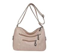 Vintage Classic Soft Leather Stylish Solid Crossbody Bag Trend Versatile Pocket Shoulder(White)