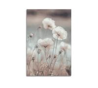 Vintage Classical Landscape Meadow with Flowers Wall Art Canvas Poster Wildflower Field Scene Boho Floral Pictures for Living Room Bedroom Bathroom Dining Room Office Hallway Entryway Home Wall Decor
