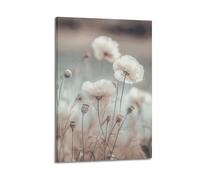 Vintage Classical Landscape Meadow with Flowers Wall Art Canvas Poster Wildflower Field Scene Boho Floral Pictures for Living Room Bedroom Bathroom Dining Room Office Hallway Entryway Home Wall Decor