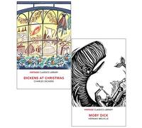 Vintage Classics Library 2 Books Collection Set (Dickens at Christmas By Charles Dickens & Moby Dick By Herman Melville)