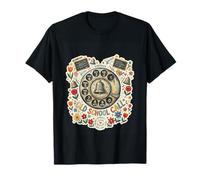 Vintage Classroom Phone Dial Retro Teacher Alphabet Numbers T-Shirt