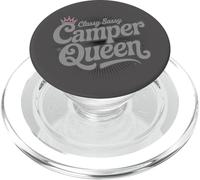 Vintage Classy CAMPER QUEEN RV Besties Camping Fifth Wheel PopSockets PopGrip for MagSafe