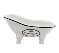 Vintage Clawfoot Tub Bathtub Soap Dish for Bathroom Shower - Christmas Decoration Ceramic Bar Soap Dish with Drain Holes, Sponge Holder Bath Container Bar Soap Tray for bathroom, Kitchen Sink