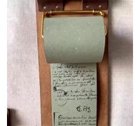 Vintage Clipboard Kraft Notebook Set - Retro Hanging Writing Pad with Cutter, Refillable Kraft & Wooden Paper Rolls for Notes, to-Do Lists, Sketching, Journaling, Wall Decor (Set-A)