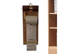 Vintage Clipboard Notebook 32 x 12 x 3 cm Refillable Paper Removable Clipboard Wooden Vintage Notepad Hanging for Notes Sketching Paper Texture Writing