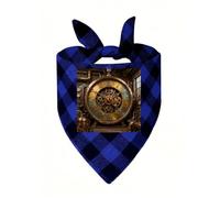 Vintage Clock Mechanism Dog Bandanas for Small Medium Large Dogs Cats | Soft Polyester Pet Triangle Scarf Kerchief Novelty Pet Bib for Birthday, Photo Shoots, Wedding, Parties Pet Accessories
