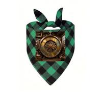 Vintage Clock Mechanism Dog Bandanas for Small Medium Large Dogs Cats | Soft Polyester Pet Triangle Scarf Kerchief Novelty Pet Bib for Birthday, Photo Shoots, Wedding, Parties Pet Accessories