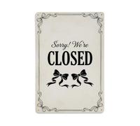 Vintage Closed Bow Tie Metal Tin Sign