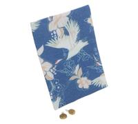 Vintage Cloth Book Cover with Embroidered Crane Pattern for A5 Diaries | Lightweight Cotton Cloth, Protects Covers and Keeps Colour Vibrant, for Study, Classroom Use, Collectors