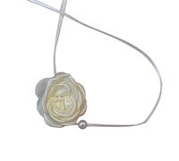 Vintage Cloth Flower Choker Necklace For Women Gothic Dark Girl Sweet Collar Necklace Party Female Jewelry Choker Necklaces For Women Girls Wedding Fashion Jewelry Clavicle Chain Flower