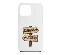 Vintage Clowns and Jokers Wooden Arrow Sign Case for iPhone 13 Pro Max