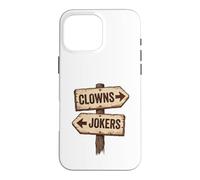 Vintage Clowns and Jokers Wooden Arrow Sign Case for iPhone 16 Pro Max