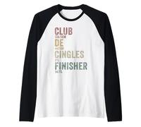 Vintage Club De Cingles Finisher Retro Cycling Raglan Baseball Tee