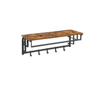 Vintage Coat Rack, Rustic Brown and Black / 80L cm