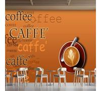 Vintage Coffee 3D Photo Wallpaper Non-Woven Wall Mural American Style Restaurant Wall Mural Decoration Poste Premium Wallpaper Wall Art for Living Room Bedroom W250xH175 26f365