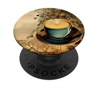 Vintage Coffee Euphoria Art Design for Timeless Enjoyment PopSockets Adhesive PopGrip