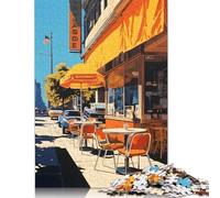 Vintage Coffee Shop Puzzles for Adults 500 Puzzles for Adults 500 Pieces Puzzle 500 Pieces 500 Piece Jigsaw Puzzles for Gift 500pcs (52x38cm)