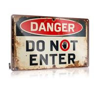 Vintage Coffee Sign Danger: Do Not Enter. Tin Sign Adult Signs For Man Cave Bbq Signs Outdoor(20X30CM)