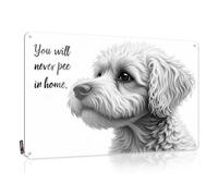 Vintage Coffee Sign Never Pee In Home: A Dog'S Promise Tin Sign Garage Accessories For Man Cave Wall Signs(20X30CM)