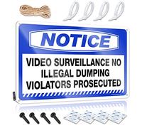 Vintage Coffee Sign Notice Video Surveillance No Illegal Dumping Violators Prosecuted Tin Sign Funny Desk Signs Stuff For Boys Room(30X40CM)