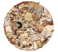 Vintage Coffee Stickers for Adults, 50 Transparent Retro Cafe Decals for Barista Diaries, Espresso Machine & Coffee Bag Decor - Coffee Lover Gifts