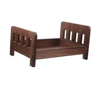 Vintage Coffee Wooden Baby Bed Photography Prop for Newborn