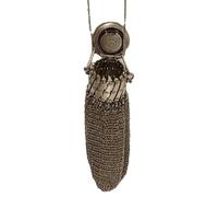 Vintage Coin Bag, Metal Chain Mesh Coin Bag, Vintage Metal Chain Mail Mesh Coin Purse, Handmade English Wallet from the 1920s, Elegant Coin Purse Antique Accessory, Bronze colour, see description, See