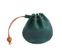 Vintage Coin Purse, Men Women Genuine Leather Casual Small Coin Wallet Hard Leather Money Pocket Drawstring Storage Bag