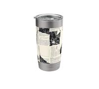 Vintage Collage Typography Abstract Grunge Layout Graphic Stainless Steel Insulated Tumbler
