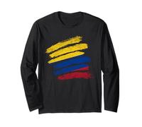 Vintage Colombia Colombian Flag Long Sleeve T-Shirt