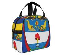 Vintage Colombia National Emblem Print Lunch Bags Lunchbox Cooler Bag Kids Reusable Tote Unisex Insulated Lunch Box for Outdoor Picnic Work School Camping
