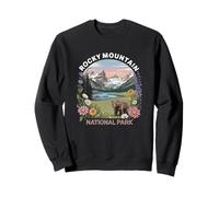 Vintage Colorado Rocky Mountain National Park Floral Bear Sweatshirt