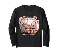Vintage Colorful Thanksgiving Pumpkin Long Sleeve T-Shirt